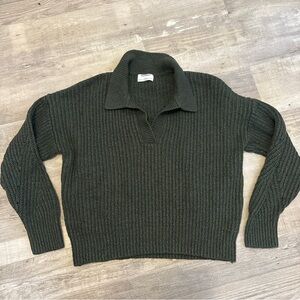 Old Navy Green Cable Knit Sweater
